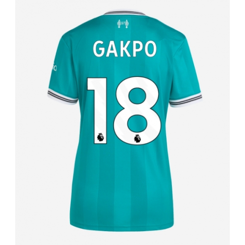 Billige Fotballdrakt Liverpool Cody Gakpo #18 Replika Tredjedrakt Dame 2025-26 Kortermet Billige Fotballdrakt Liverpool Cody Gakpo #18 Replika Tredjedrakt Dame 2025-26 Kortermet